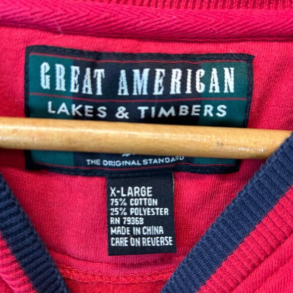 Great American Christmas Sweatshirt Womens XL Red Tree Embroidered Vtg Grandma - Picture 4 of 8